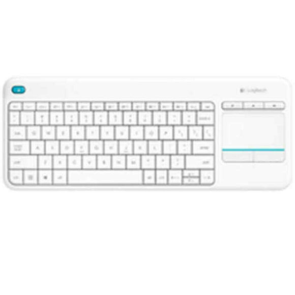 Teclado Inalámbrico Logitech 920-007138 Windows Android Smart TV QWERTY Blanco Español QWERTY - HAMISHOP07
